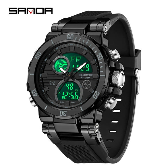 Wholesale Electronic Watch Zinc Alloyabs Case Acrylic Mirror Round Dial Men's Watch For Students With Multifunctional Luminous Waterproof Outdoor Sports And Casual Style