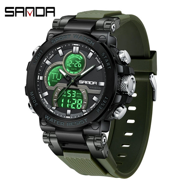 Wholesale Electronic Watch Zinc Alloyabs Case Acrylic Mirror Round Dial Men's Watch For Students With Multifunctional Luminous Waterproof Outdoor Sports And Casual Style