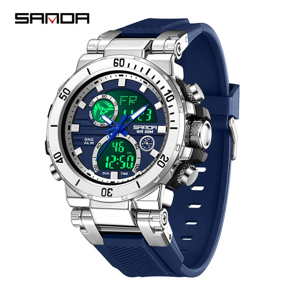 Wholesale Electronic Watch Zinc Alloyabs Case Acrylic Mirror Round Dial Men's Watch For Students With Multifunctional Luminous Waterproof Outdoor Sports And Casual Style