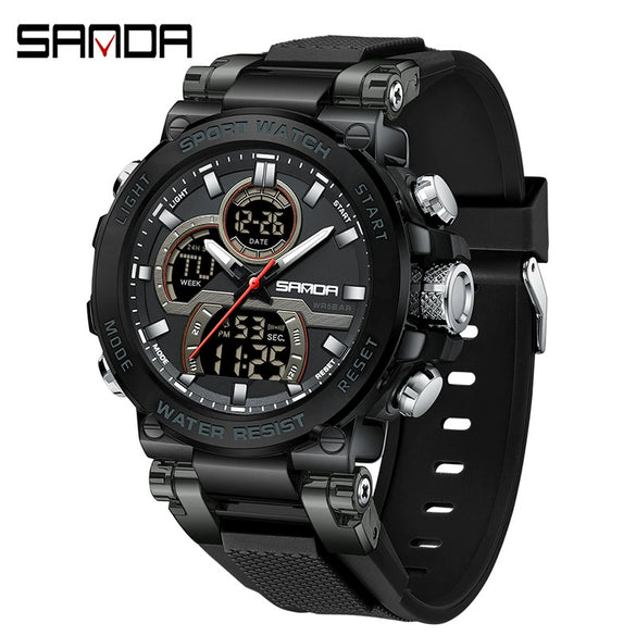 Wholesale Electronic Watch Zinc Alloyabs Case Acrylic Mirror Round Dial Men's Watch For Students With Multifunctional Luminous Waterproof Outdoor Sports And Casual Style
