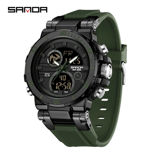 Wholesale Electronic Watch Zinc Alloyabs Case Acrylic Mirror Round Dial Men's Watch For Students With Multifunctional Luminous Waterproof Outdoor Sports And Casual Style