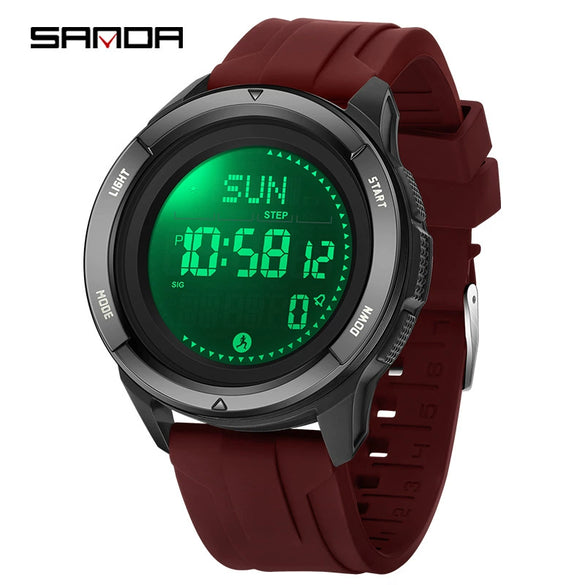 Wholesale Electronic Watch Zinc Alloyabs Case Silicone Band Round Dial Minimalist Style Waterproof Sports Watch
