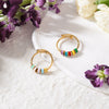 Wholesale Electroplated Ancient Geometric Heart Shape Stainless Steel Ring For Women