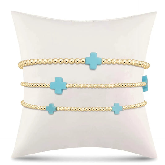 Wholesale Electroplated Copper Cross Bracelet For Women And Unisex Fashionable Simple And Versatile