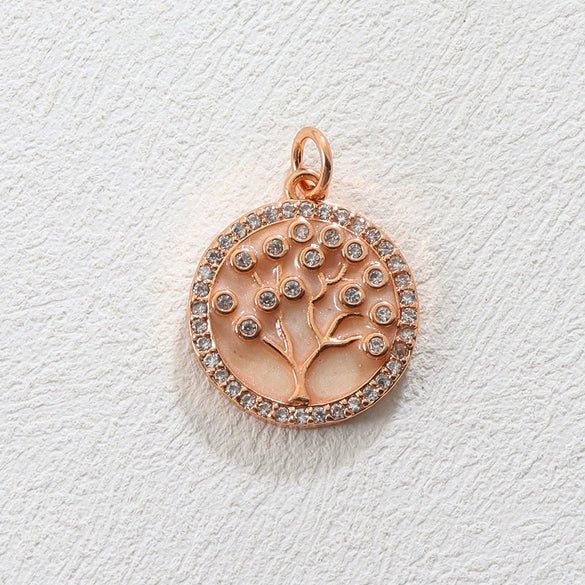 Wholesale Electroplated Copper Pendant Jewelry Accessories With Life Tree Cactus Star Moon Design