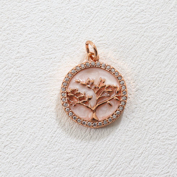Wholesale Electroplated Copper Pendant Jewelry Accessories With Life Tree Cactus Star Moon Design