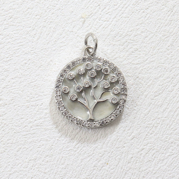 Wholesale Electroplated Copper Pendant Jewelry Accessories With Life Tree Cactus Star Moon Design