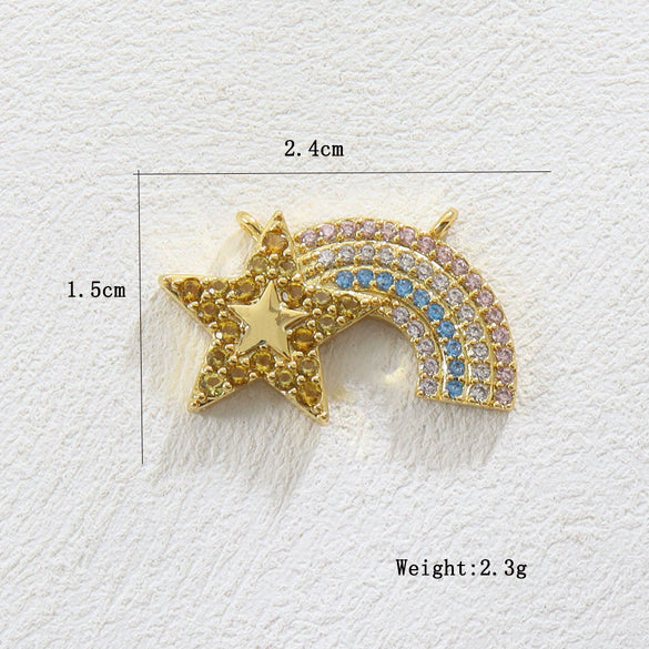 Wholesale Electroplated Copper Pendant Jewelry Accessories With Life Tree Cactus Star Moon Design