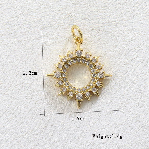 Wholesale Electroplated Copper Pendant Jewelry Accessories With Life Tree Cactus Star Moon Design