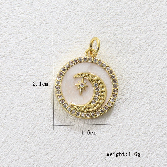 Wholesale Electroplated Copper Pendant Jewelry Accessories With Life Tree Cactus Star Moon Design
