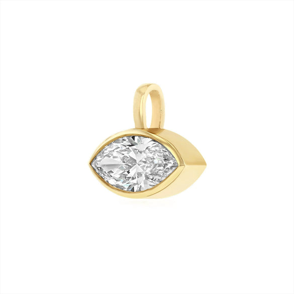 Wholesale Electroplated Copper Zircon Geometric Drop Shape Pendant Necklace Accessories Light Luxury Style