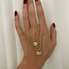 Wholesale Electroplated Copper Zircon Geometric Drop Shape Pendant Necklace Accessories Light Luxury Style