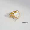 Wholesale Electroplated Geometric Heart Open Ring Stainless Steel Jewelry For Women And Men