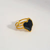 Wholesale Electroplated Geometric Heart Open Ring Stainless Steel Jewelry For Women And Men