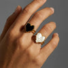 Wholesale Electroplated Geometric Heart Open Ring Stainless Steel Jewelry For Women And Men