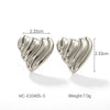 Wholesale Electroplated Geometric Heartshaped Stainless Steel Women's Earrings