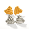 Wholesale Electroplated Geometric Heartshaped Stainless Steel Women's Earrings