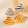 Wholesale Electroplated Geometric Heartshaped Stainless Steel Women's Earrings
