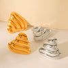 Wholesale Electroplated Geometric Heartshaped Stainless Steel Women's Earrings