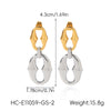 Wholesale Electroplated Geometric Oval Horseshoeshaped Stainless Steel Earrings For Women