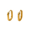 Wholesale Electroplated Geometric Oval Titanium Steel Earrings For Women