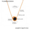 Wholesale Electroplated Geometric Roman Numerals Singlesided Black And White Shell Pendant Necklace And Bracelet Jewelry Set For Women Made Of Stainless Steel