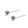 Wholesale Electroplated Geometric S999 Sterling Silver Round Beads Stud Earrings Unisex Fashion Jewelry