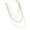 Wholesale Electroplated Geometric Stainless Steel And Titanium Steel 3Layer Clavicle Snake Bone Chain Unisex Necklace For Women