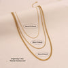 Wholesale Electroplated Geometric Stainless Steel And Titanium Steel 3Layer Clavicle Snake Bone Chain Unisex Necklace For Women