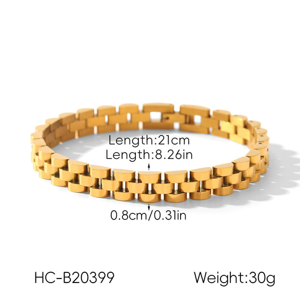 Wholesale Electroplated Geometric Stainless Steel Bracelet For Women