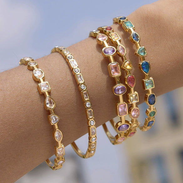 Wholesale Electroplated Geometric Stainless Steel Bracelet For Women
