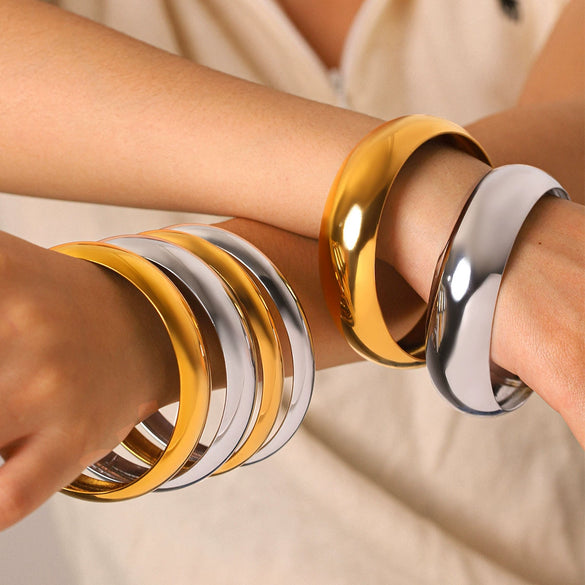 Wholesale Electroplated Geometric Stainless Steel Bracelet For Women