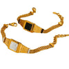 Wholesale Electroplated Geometric Stainless Steel Bracelet With Square Watch Unisex Jewelry