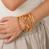 Wholesale Electroplated Geometric Stainless Steel Bracelet With Versatile Design