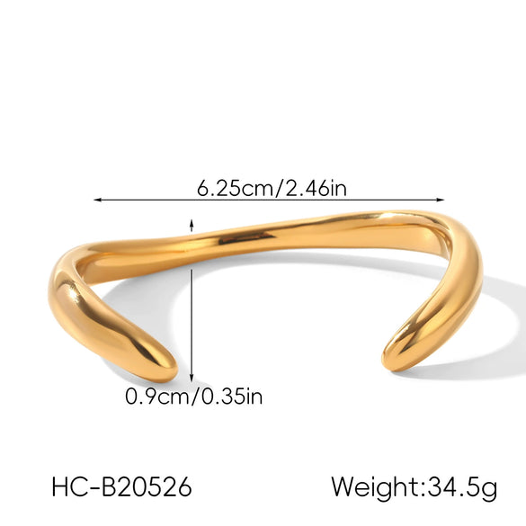 Wholesale Electroplated Geometric Stainless Steel Bracelet With Versatile Design