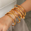 Wholesale Electroplated Geometric Stainless Steel Bracelet With Versatile Design