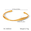 Wholesale Electroplated Geometric Stainless Steel Bracelet With Versatile Design