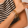 Wholesale Electroplated Geometric Stainless Steel Bracelets Set For Women