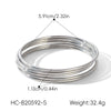 Wholesale Electroplated Geometric Stainless Steel Bracelets Set For Women