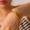 Wholesale Electroplated Geometric Stainless Steel Bracelets Set For Women