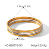 Wholesale Electroplated Geometric Stainless Steel Bracelets Set For Women