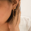 Wholesale Electroplated Geometric Stainless Steel Chain Tassel Earrings For Women