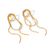 Wholesale Electroplated Geometric Stainless Steel Chain Tassel Earrings For Women