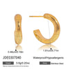 Wholesale Electroplated Geometric Stainless Steel Cring Earrings For Women