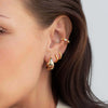 Wholesale Electroplated Geometric Stainless Steel Cring Earrings For Women