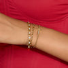 Wholesale Electroplated Geometric Stainless Steel Cross Bracelet With White Zircon Unisex