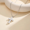 Wholesale Electroplated Geometric Stainless Steel Cross Pendant Necklace With Imitation Pearls For Women