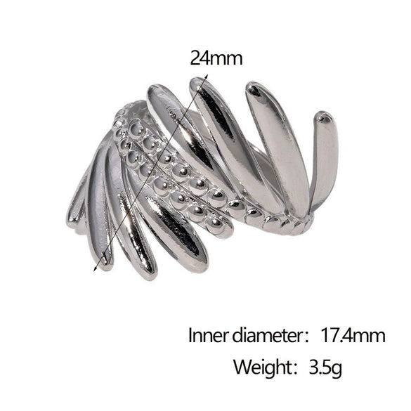 Wholesale Electroplated Geometric Stainless Steel Ear Ring For Women