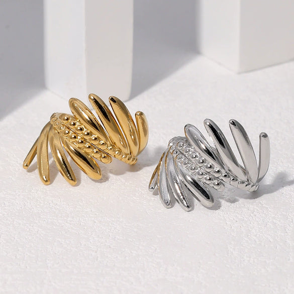 Wholesale Electroplated Geometric Stainless Steel Ear Ring For Women