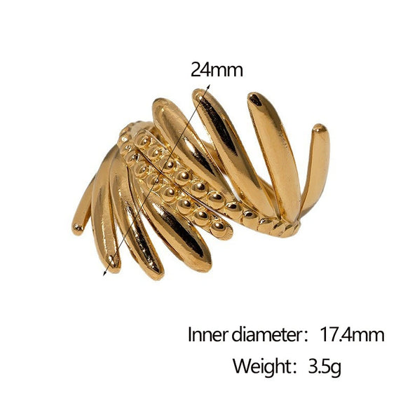 Wholesale Electroplated Geometric Stainless Steel Ear Ring For Women